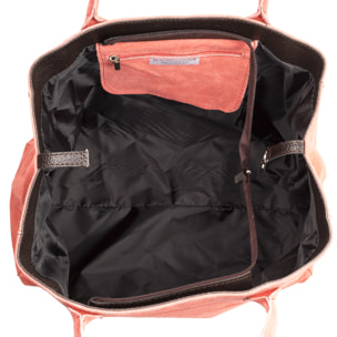 Annagrazia Bolso Shopper Mujer.Piel auténtica Gamuza