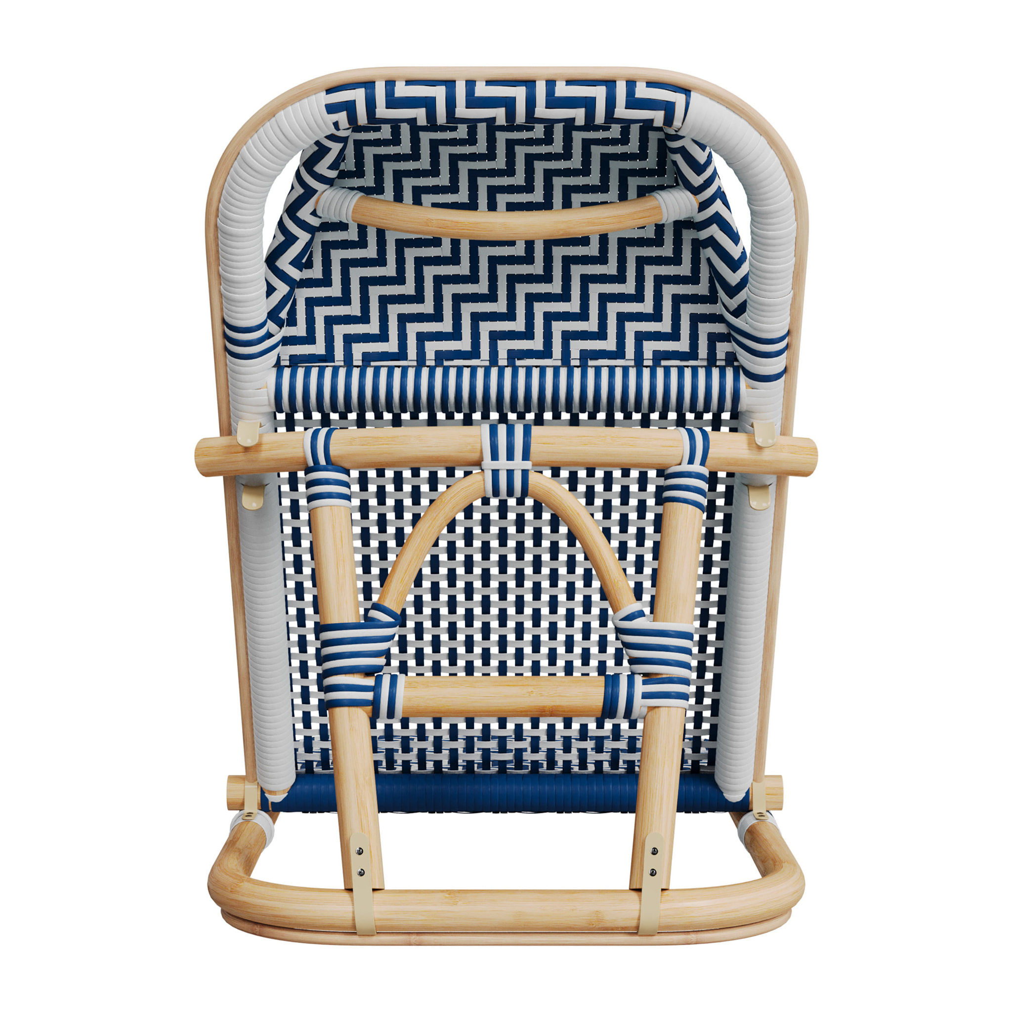 Chaise de plage bleu marine pliable en tissage synthétique - Favignana