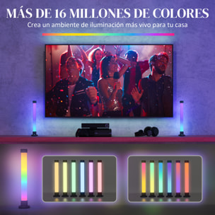 Conjunto de Lámparas de Mesa Inteligente Lámparas de Mesa LED con Control Remoto App Bluetooth Sincronización con Música y Temporizador para Salón Sala de Juegos Dormitorio Blanco