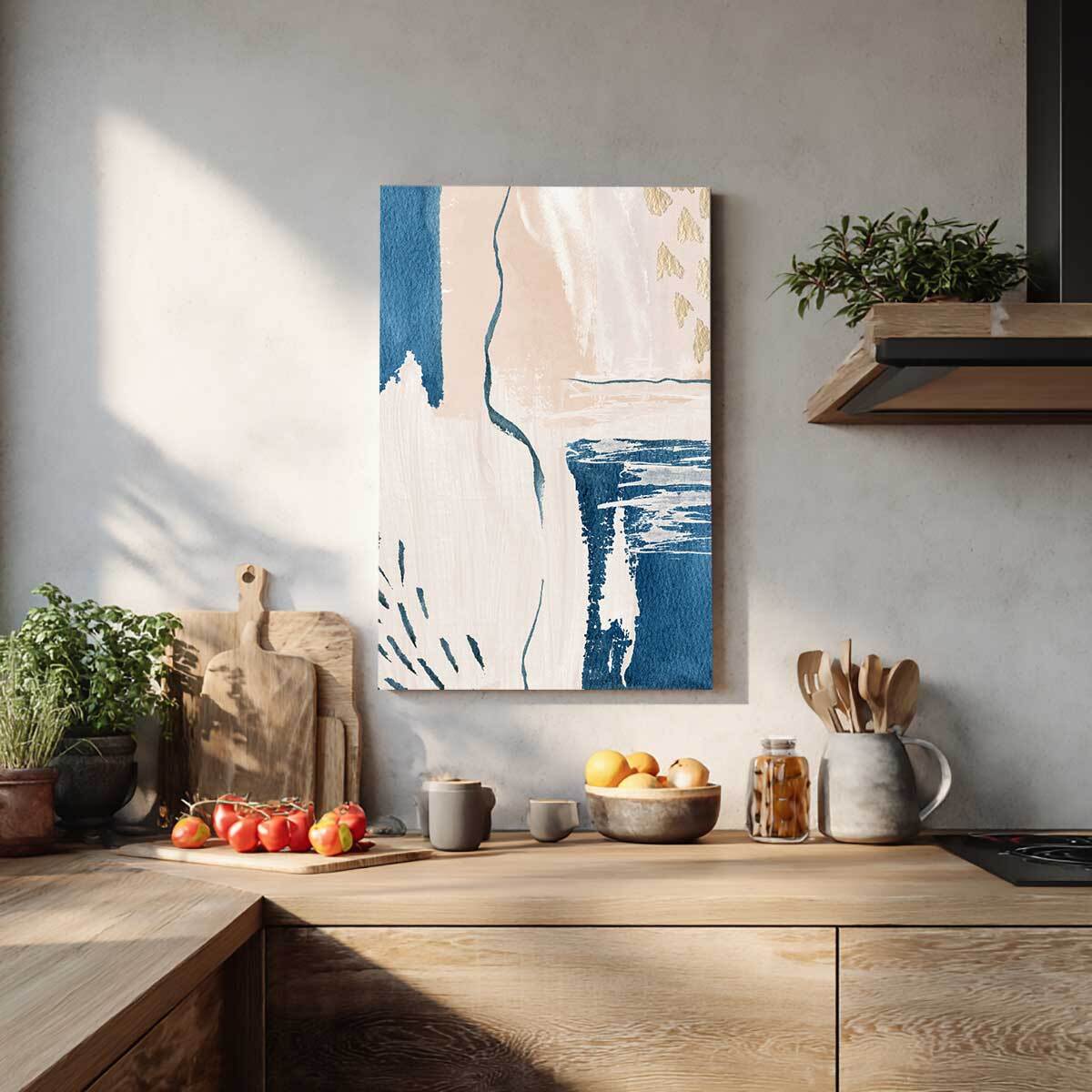 Tableau abstrait Bleu calme Tableau alu Dibond