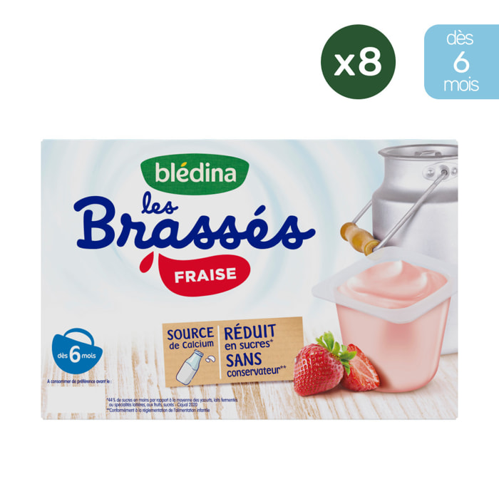 8x6 Brassés Fraise - Bledina - Dès 6 Mois