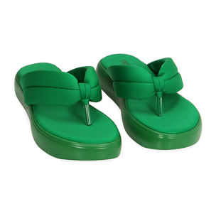 Chanclas tipo flip-flop verdes de nylon