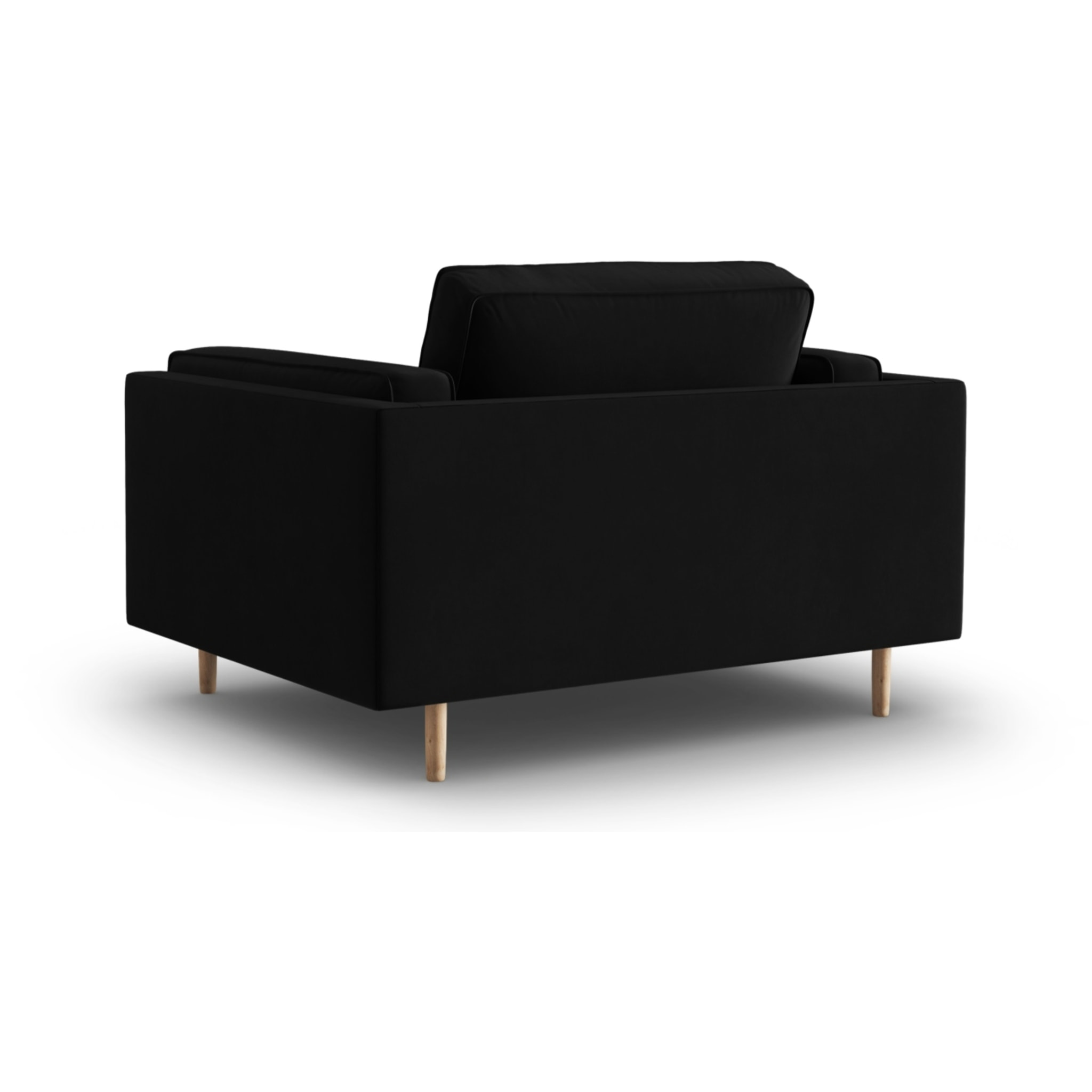 Fauteuil "Christian" en velours noir