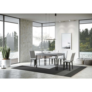 Tavolo allungabile 80x140/224 cm Ghibli cemento telaio Antracite