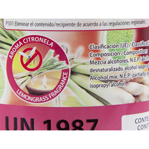 Combustible Etanol repelente de mosquitos CITRONELA. Caja 12 Botellas de 1L LIQ-CITRONELA PURLINE