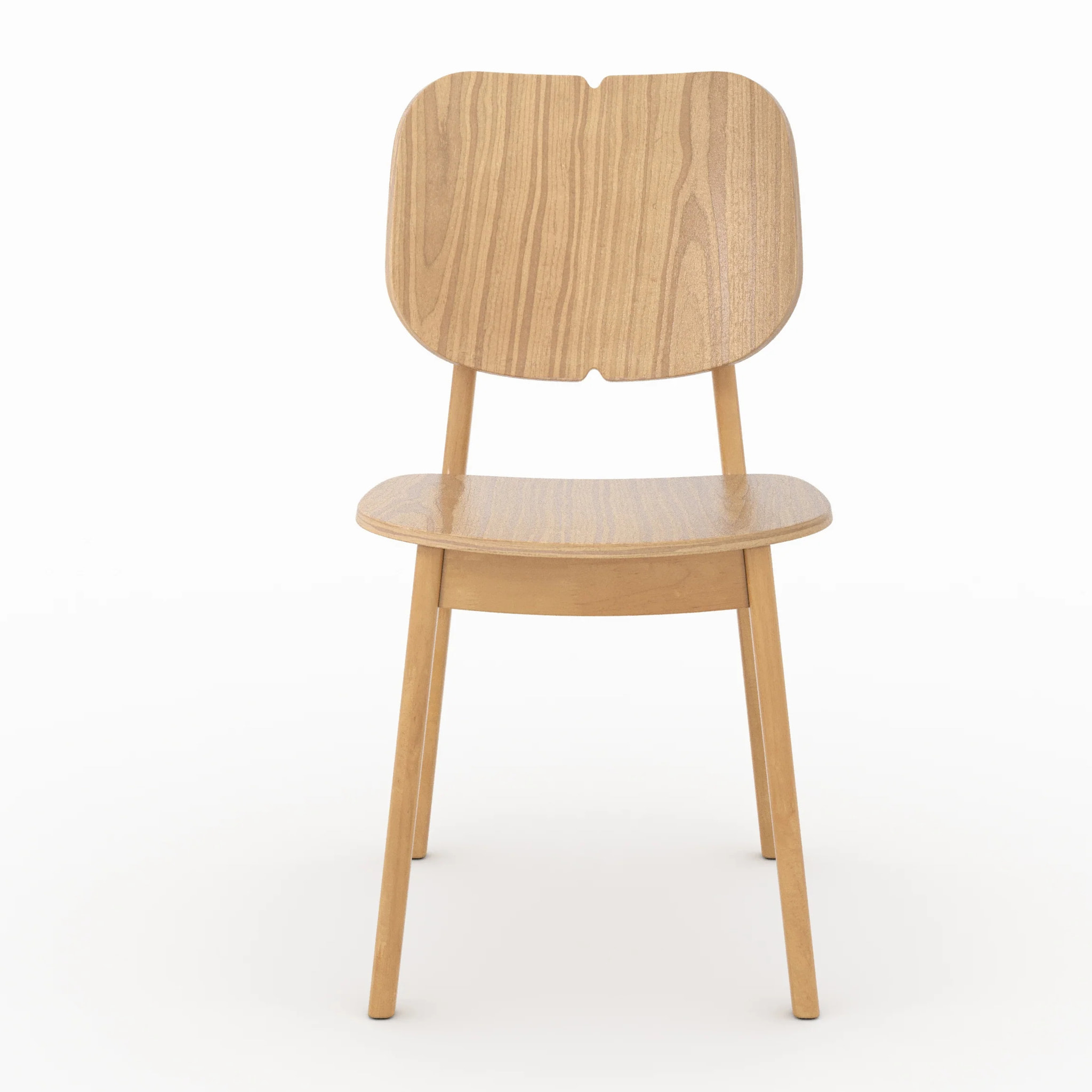 Lot de 2 chaises en bois clair - Clyde