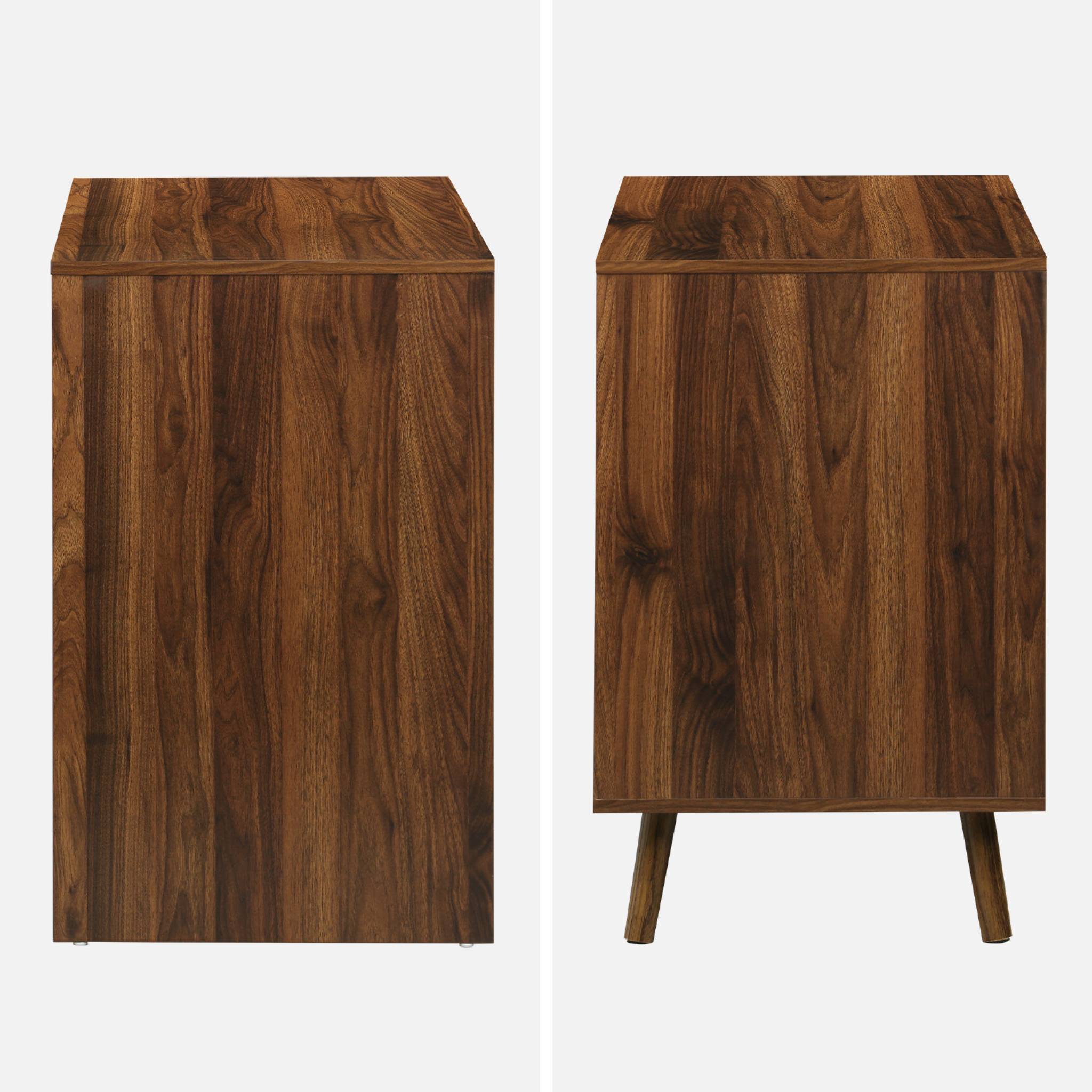 Bureau avec 2 tiroirs noyer LINEAR L 120 x P 48 x H 75cm