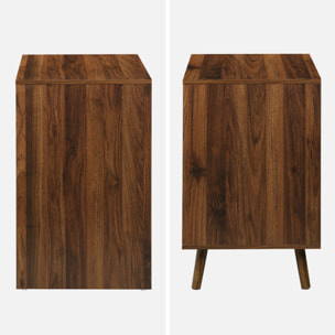 Bureau avec 2 tiroirs noyer LINEAR L 120 x P 48 x H 75cm