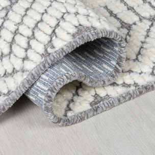 Tapis lavable de couloir JAIPUR Gris