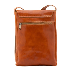 Borsa a tracolla uomo Made in Italy - Modello Aether Prime - Vera pelle - 24.0 x 30.0 x 4.0 cm