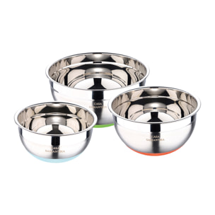 Set 3pcs bol de mezclas acero inox sabor Casa Samantha