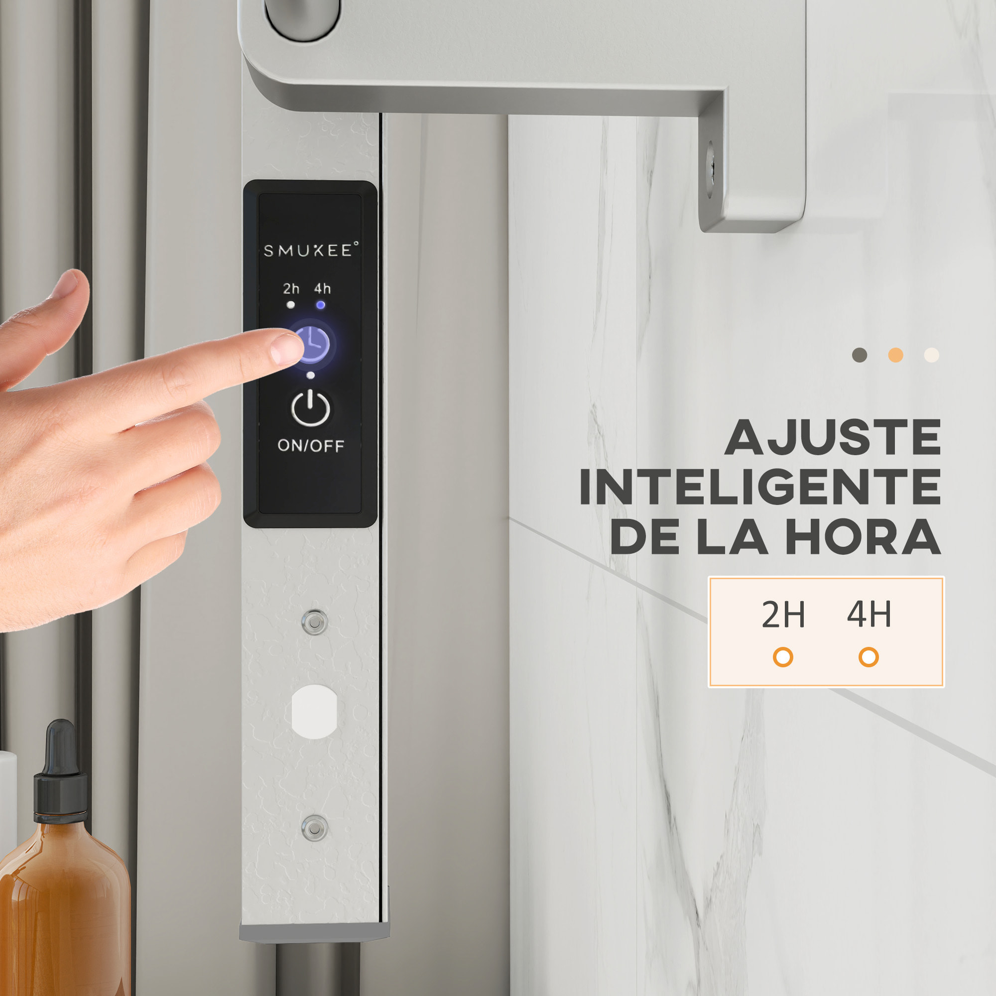 Toallero Eléctrico de Pared o Suelo 150â‚¬Â¯W Radiador Toallero Eléctrico de Aleación de Aluminio con Función de Temporizador y 8 Barras para Baño 53x35x90 cm Plata