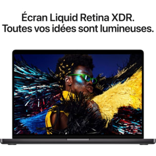 Ordinateur Apple MACBOOK Pro 16" Puce M5 Max CPU 18 / GPU 32 coeurs Mémoire RAM 36Go Stockage 2To SSD XDR Noir sidéral