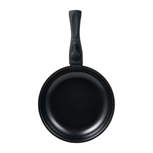 juego de 2 sartenes ø22ø26cm aluminio prensado 2 colores + mango desmontable