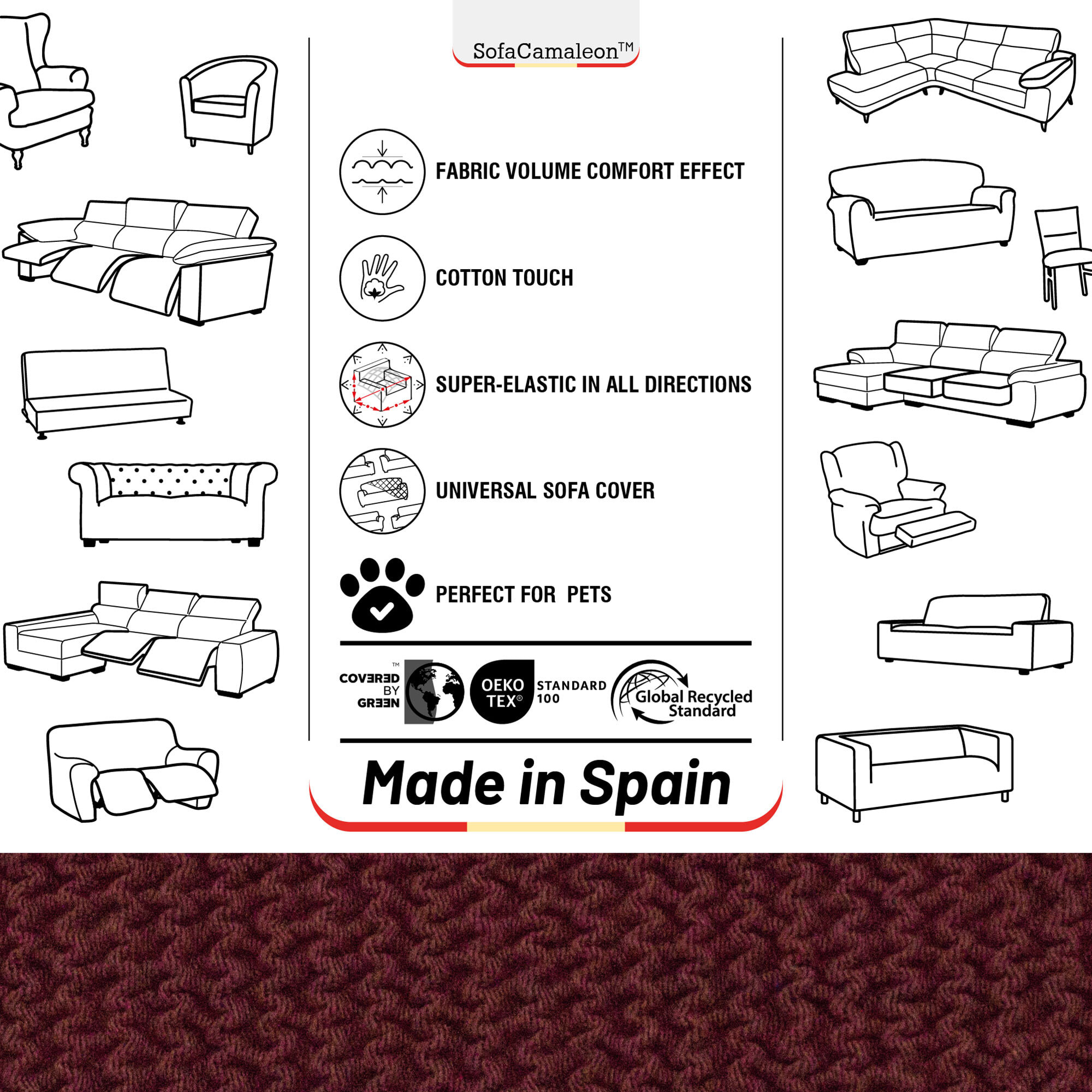 Funda Súper Elástica para SOFÁ modelo WONDER