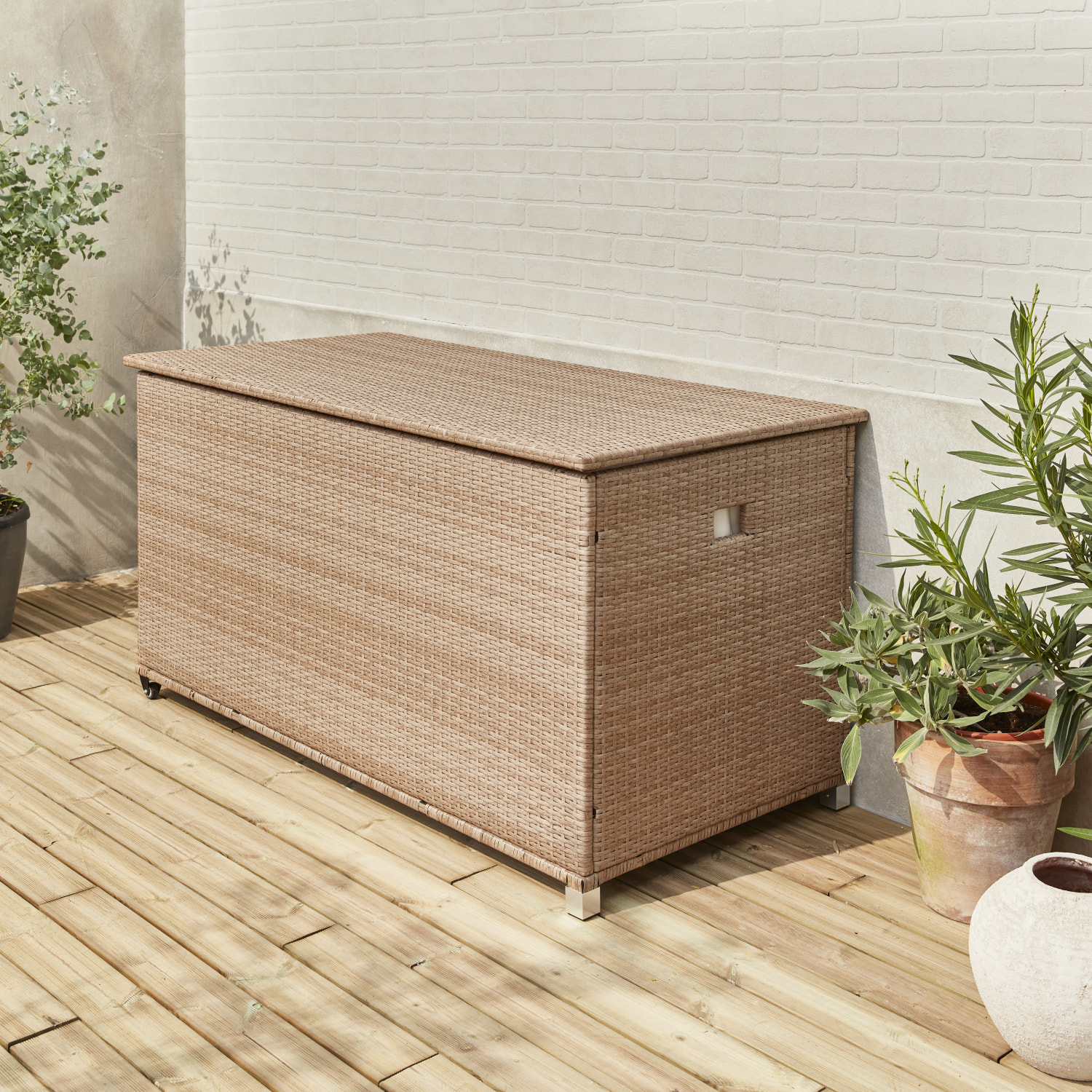 Coffre de jardin résine tressée 790L CASSAPANCA