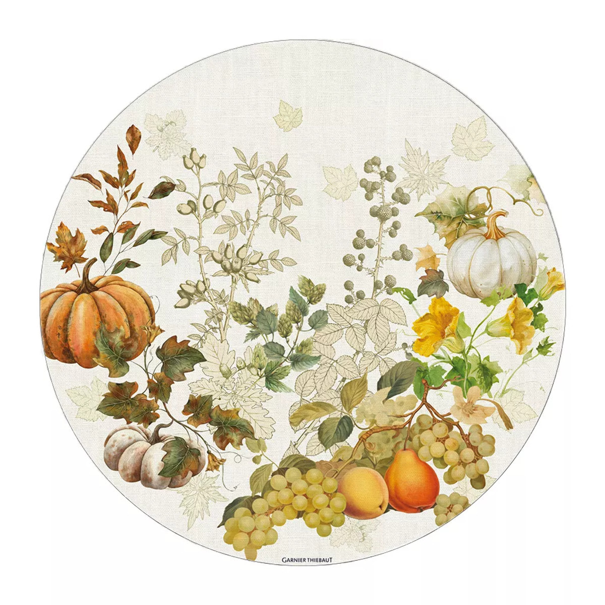 Set vinyle 860 g/m² imprimé beige orange Delices d'automne potiron