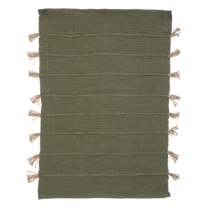 Tapis "Tula" en coton avec pompon en jute 60x90cm