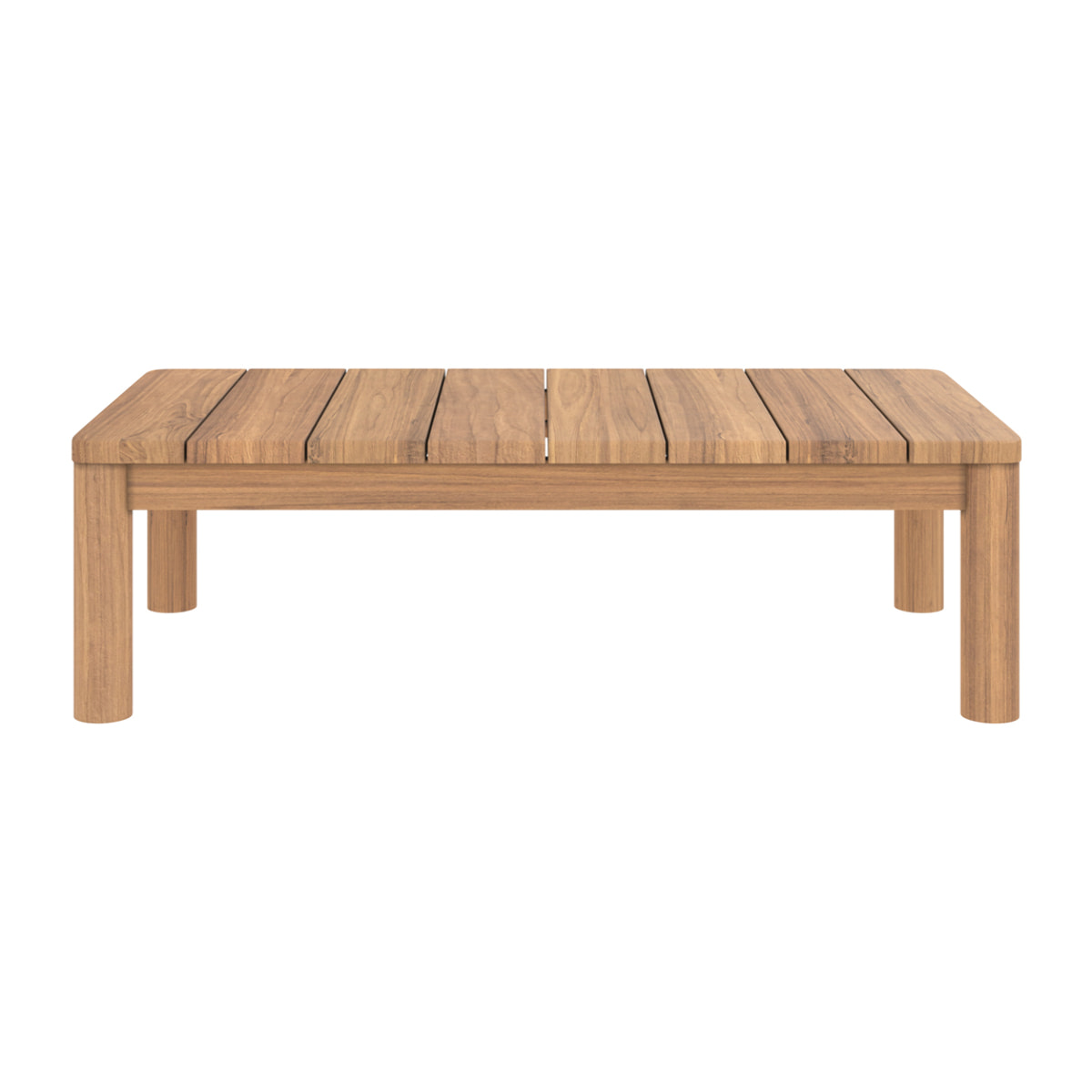 Table basse rectangulaire de jardin en bois de teck massif - Nadila