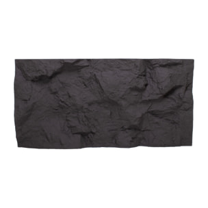 Rushmore - Set 2 pannelli decorativi 3D da parete 120x60x9 cm effetto pietra in PU Grigio Antracite