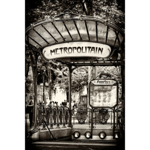 Tableau noir et blanc métropolitain paris Toile imprimée