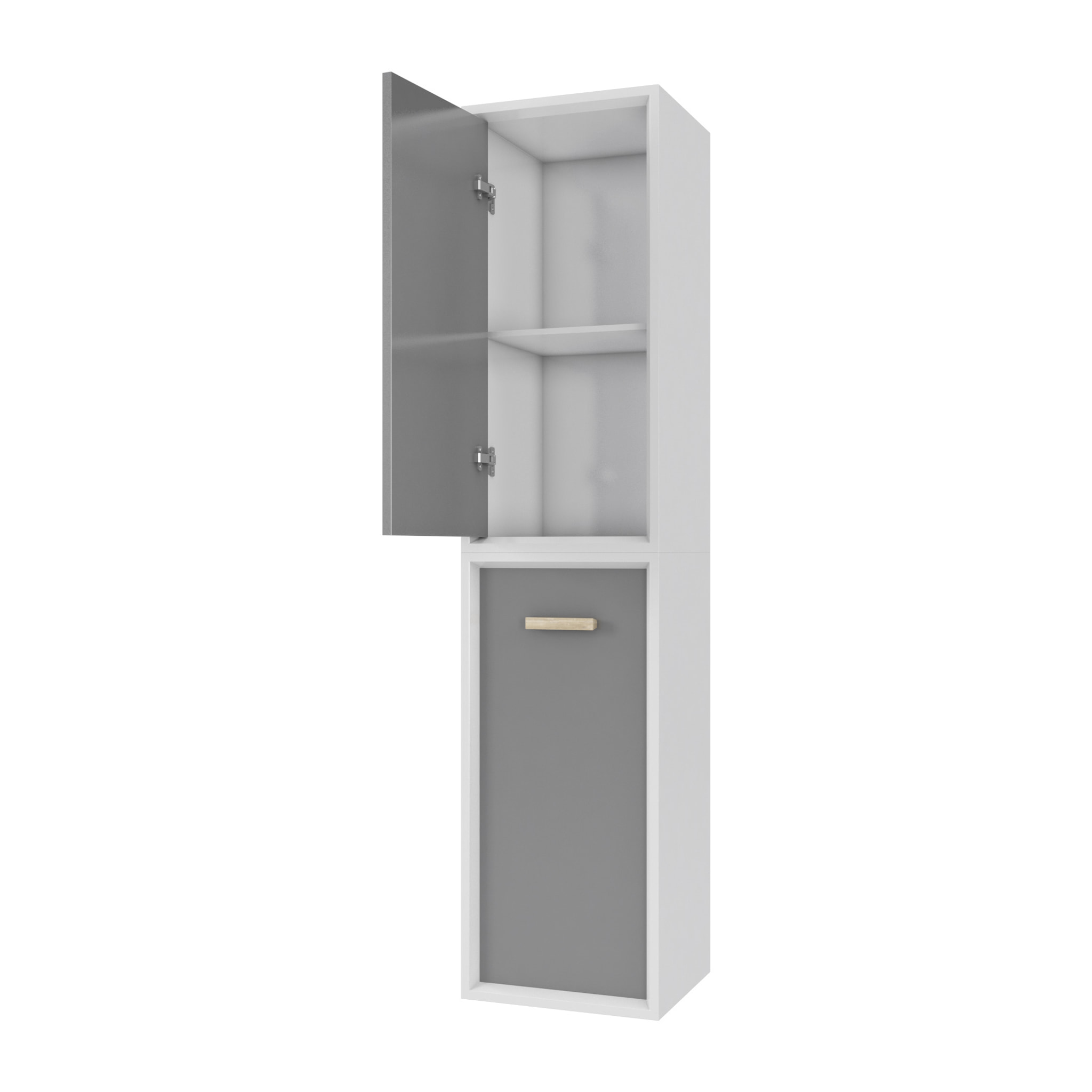 COLONNE DE SALLE DE BAIN SCANDINAVE BLANC A SUSPENDRE - H150xP25xL35cm - NORDIK ASKA