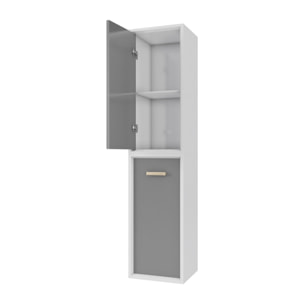 COLONNE DE SALLE DE BAIN SCANDINAVE BLANC A SUSPENDRE - H150xP25xL35cm - NORDIK ASKA