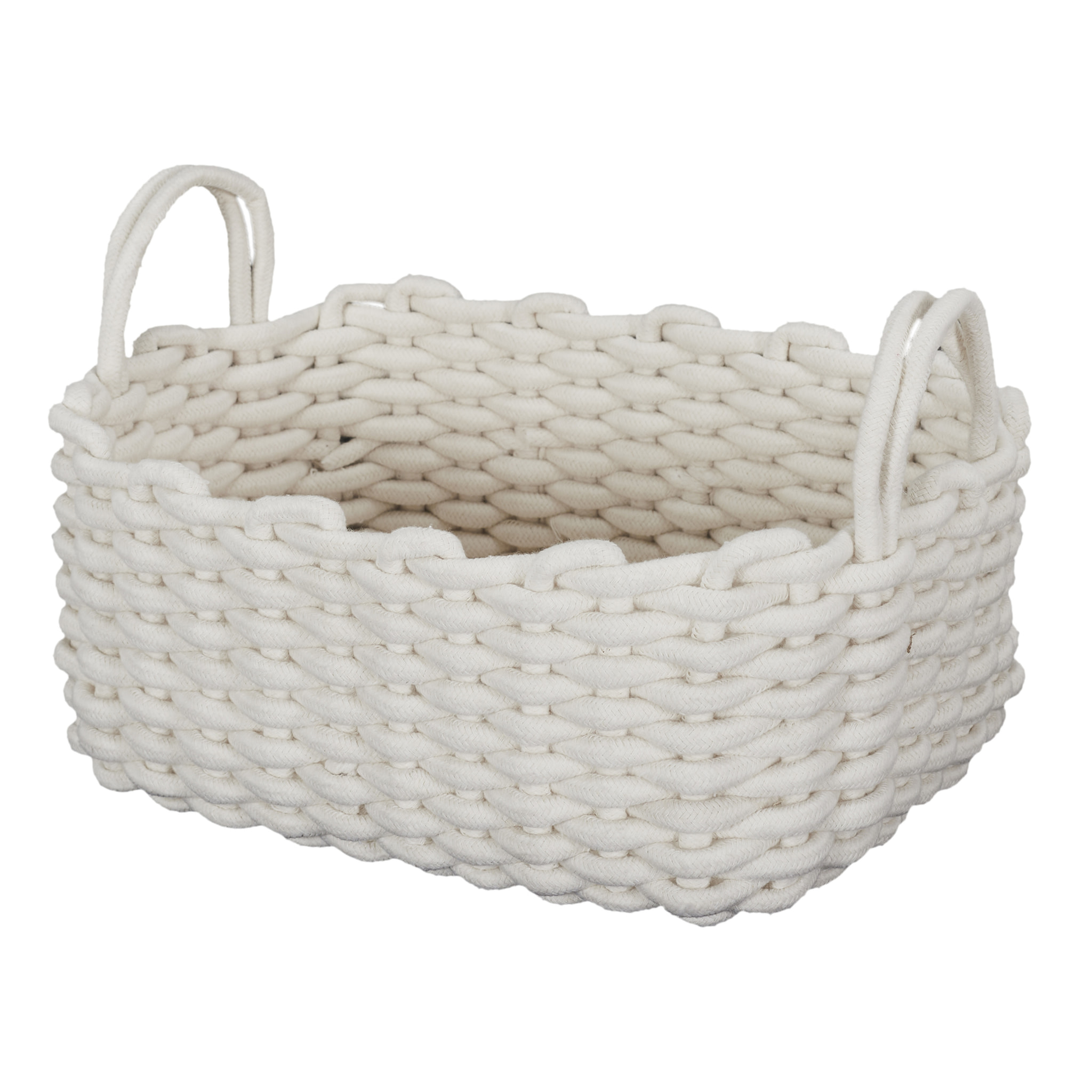 Panier Tricot Blanc X3