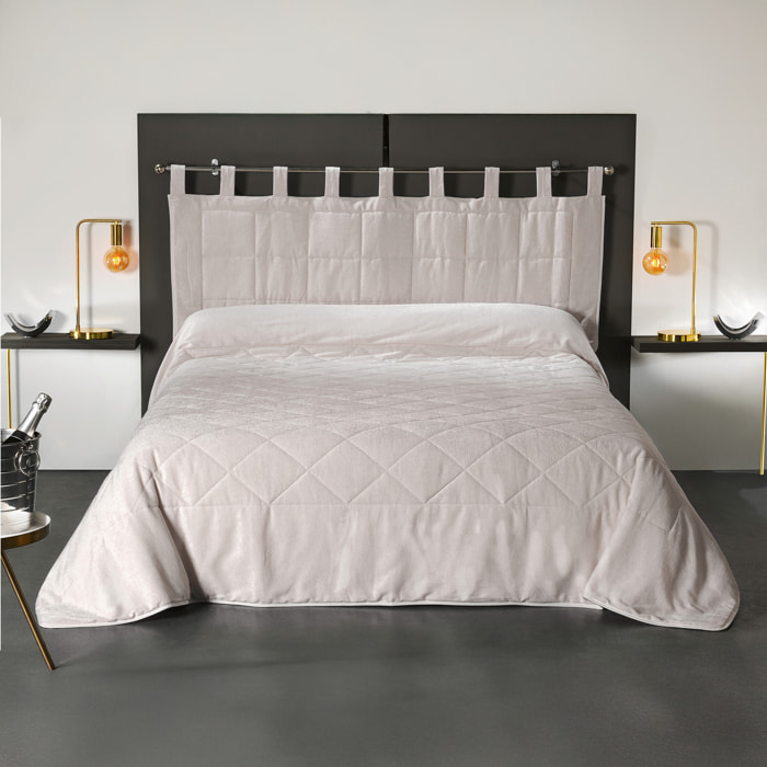 Coussin Tête de Lit à l' Aspect Velours - Beige