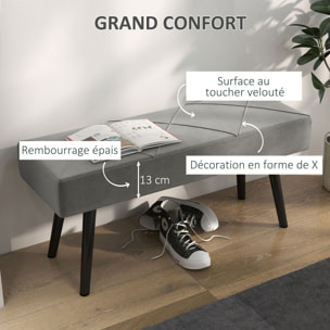 Banquette bout de lit design contemporain noir gris