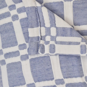 Dessus de lit Nuvia bleu indigo 260x240cm