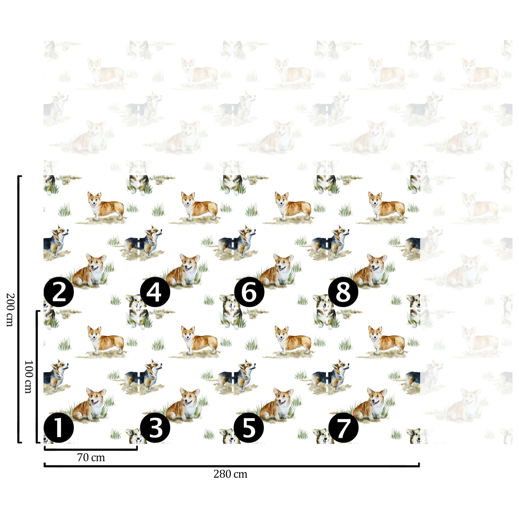 Carta da Parati Corgi