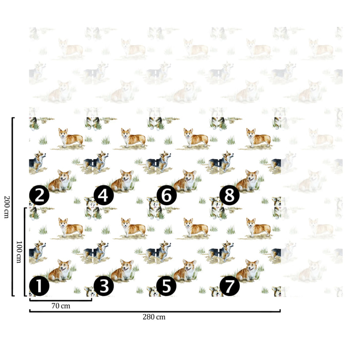 Carta da Parati Corgi