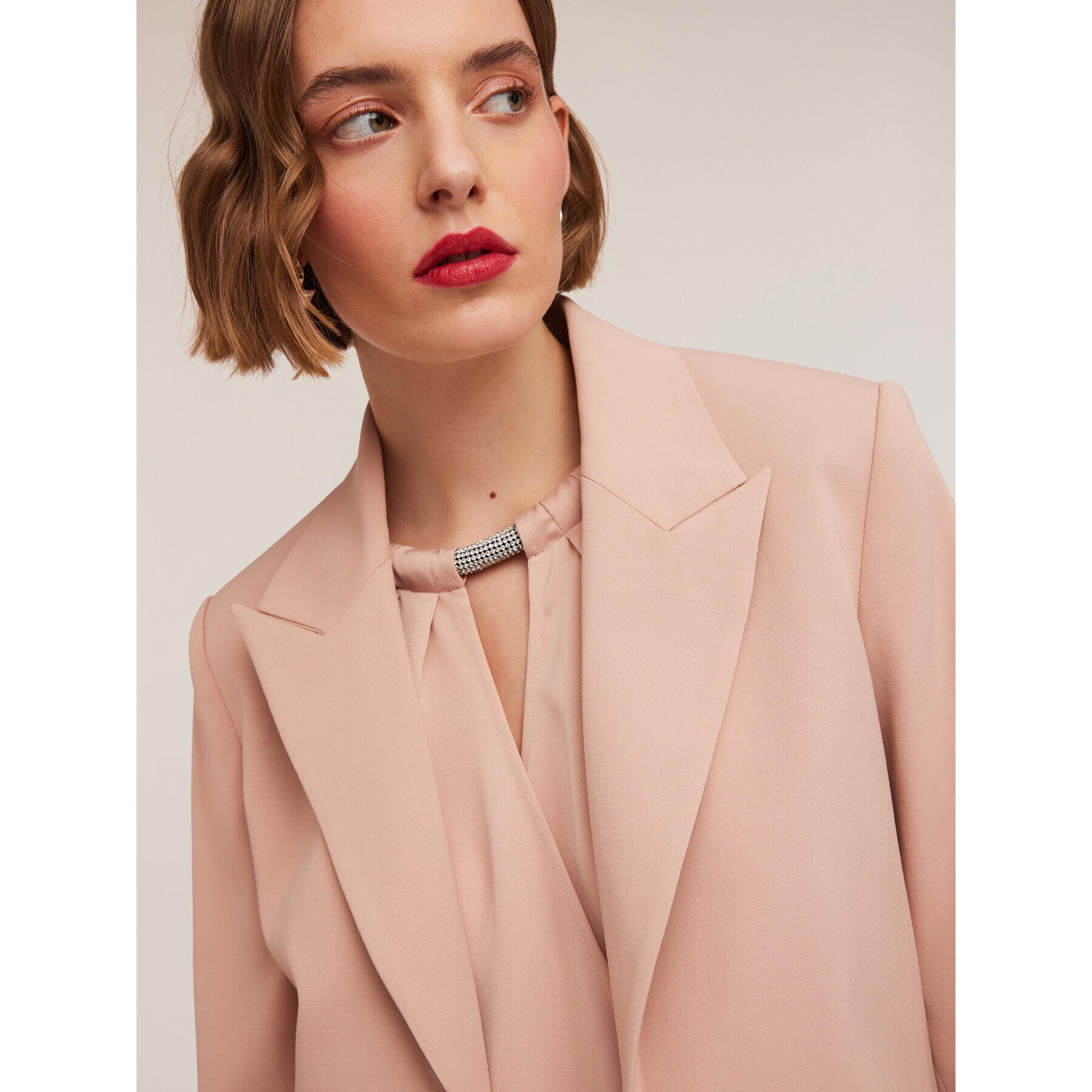 Motivi - Chaqueta Spencer de lona mezcla de algodón - Rosa