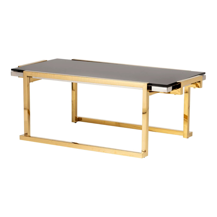Mesa Centro Acero Inoxidable Cristal Novosibirsk 120x60x45 Cm