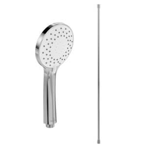 Pommeau de douche VILLEROY & BOCH Universal 3 jets + Flexible de douche Universal Showers 160 cm Chromé