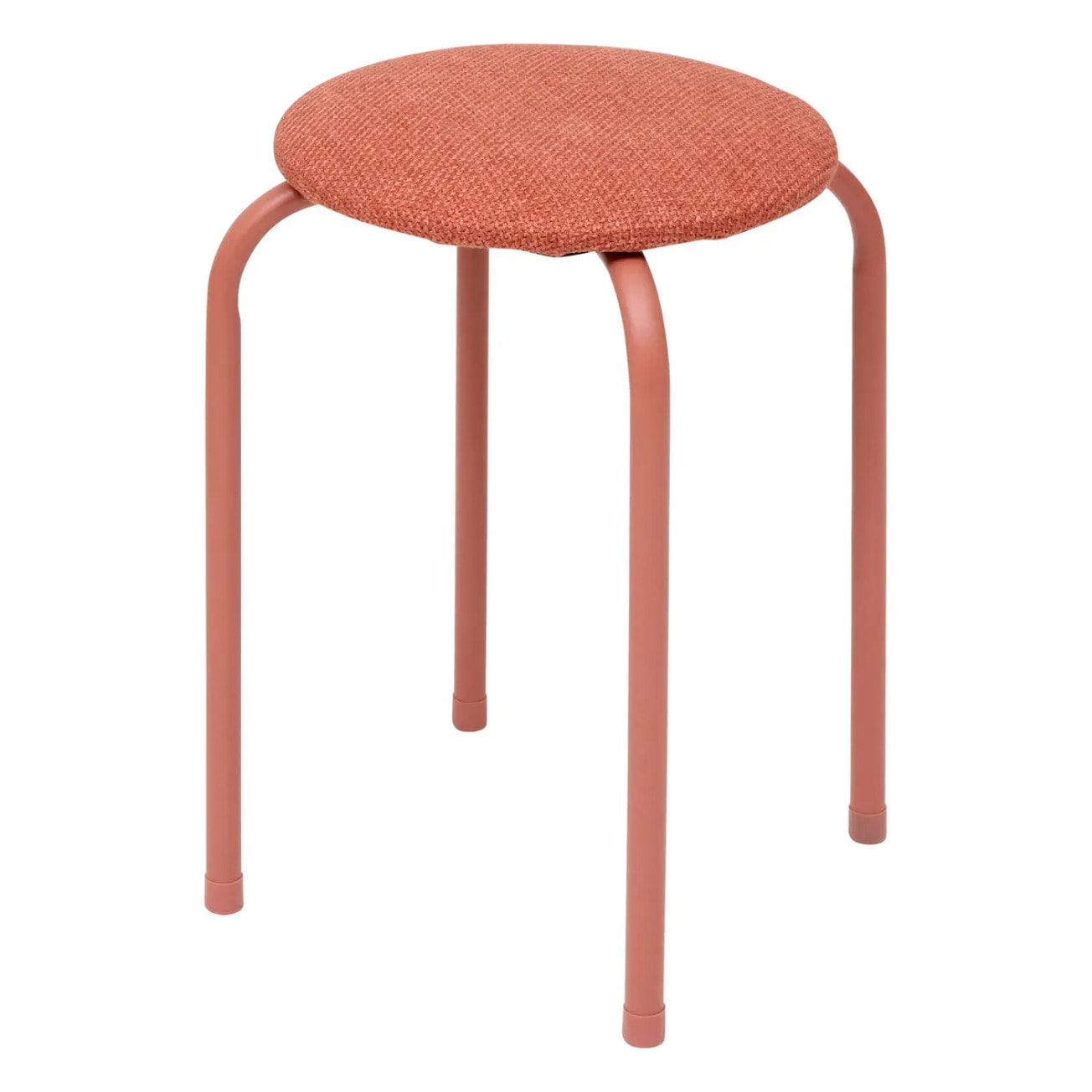 Tabouret Flexy Plus rose foncé en tissu chiné