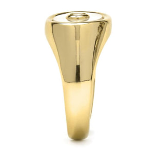 Anillo con Madreperla Blanca acabado oro 18k