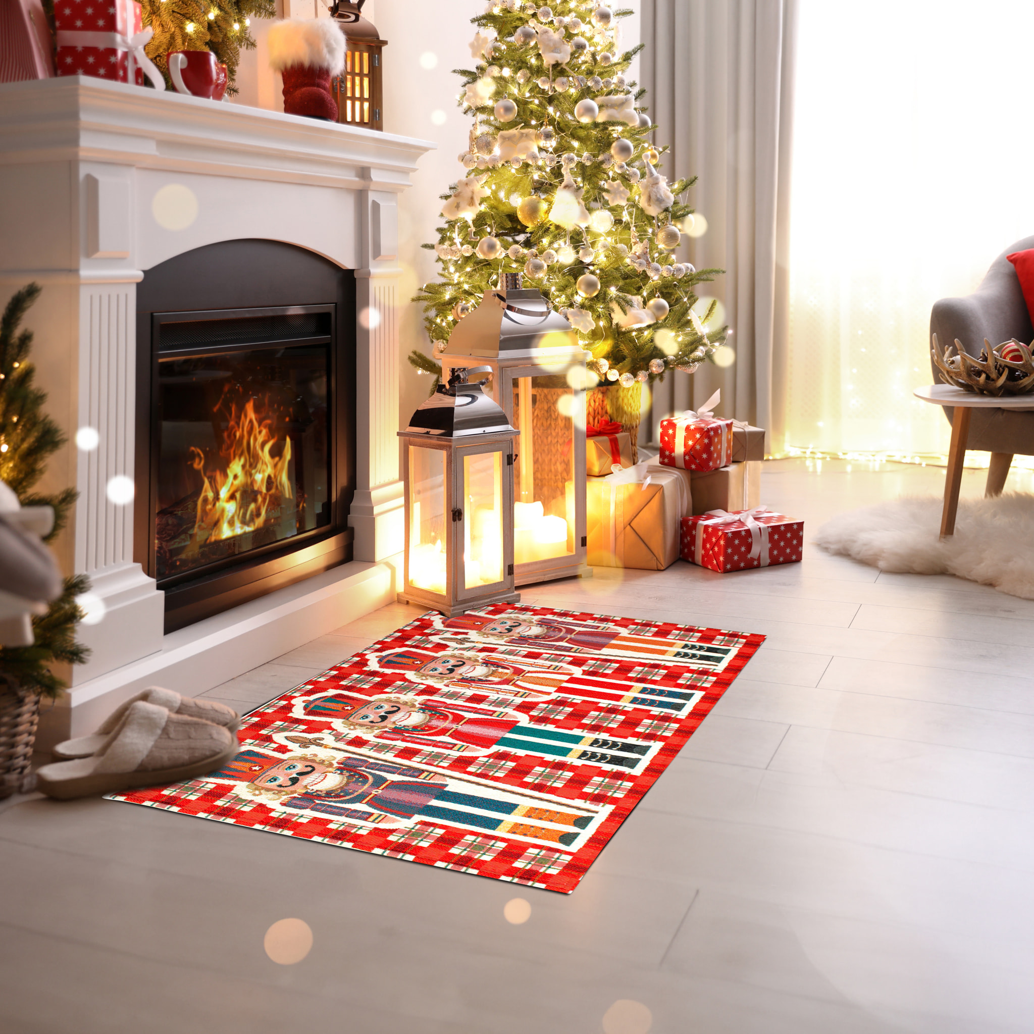 Tappeto Ingresso Arredo Natalizio Schiaccianoci