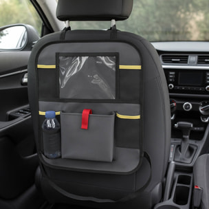 Well home bolsa de almacenamiento shell para respaldo de silla de coche gris y amarillo