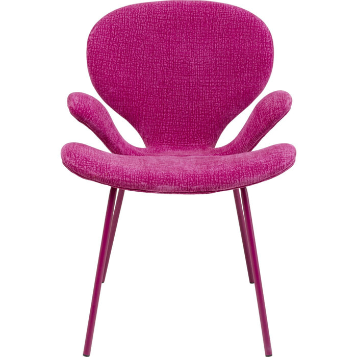 Chaise avec accoudoirs Soft Blossom rose Kare Design