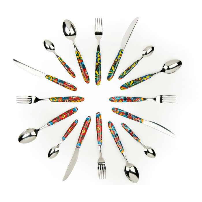 Service 16 couverts Excelsa – Acapulco, Acier Multicolore