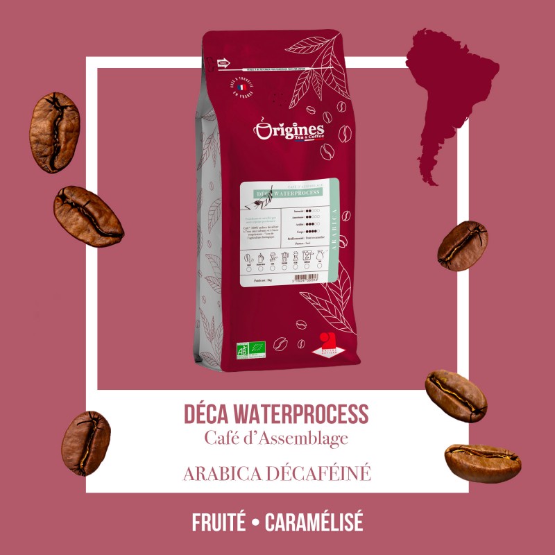 Café Bio Déca Waterprocess - Blend Pur Arabica - Grain 1 kg