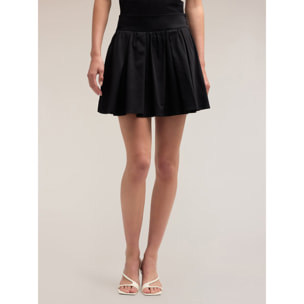 Motivi - Falda corta acampanada - Negro