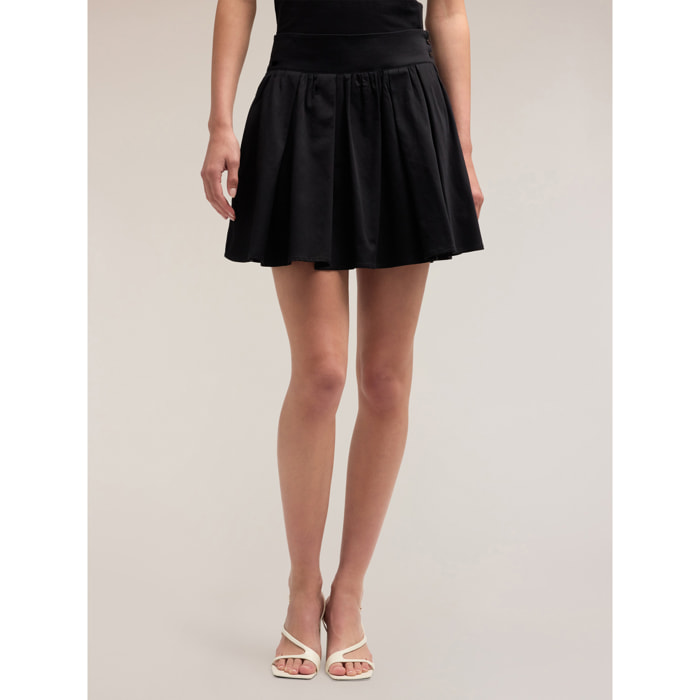 Motivi - Falda corta acampanada - Negro