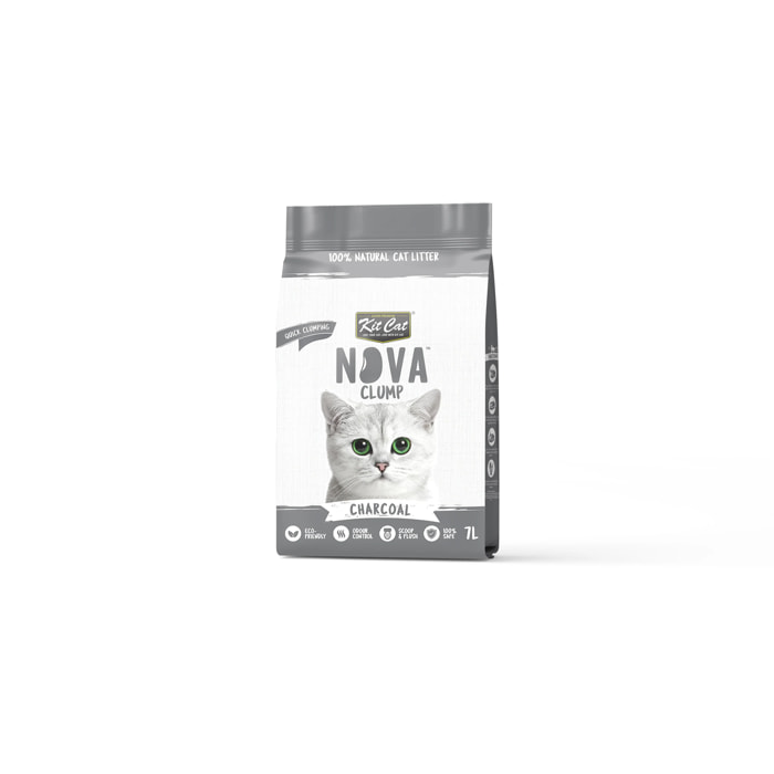 Kit Cat Arena Eco Nova - Charcoal 7 L Arena para gatos
