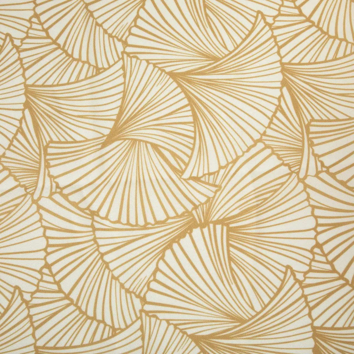 Nappe imprimée "Ginkgo" - anti-tache jaune moutarde 140x240 cm