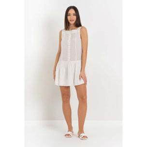 Kocca - Abito da donna smanicato in cotone con scollo squadrato Donna