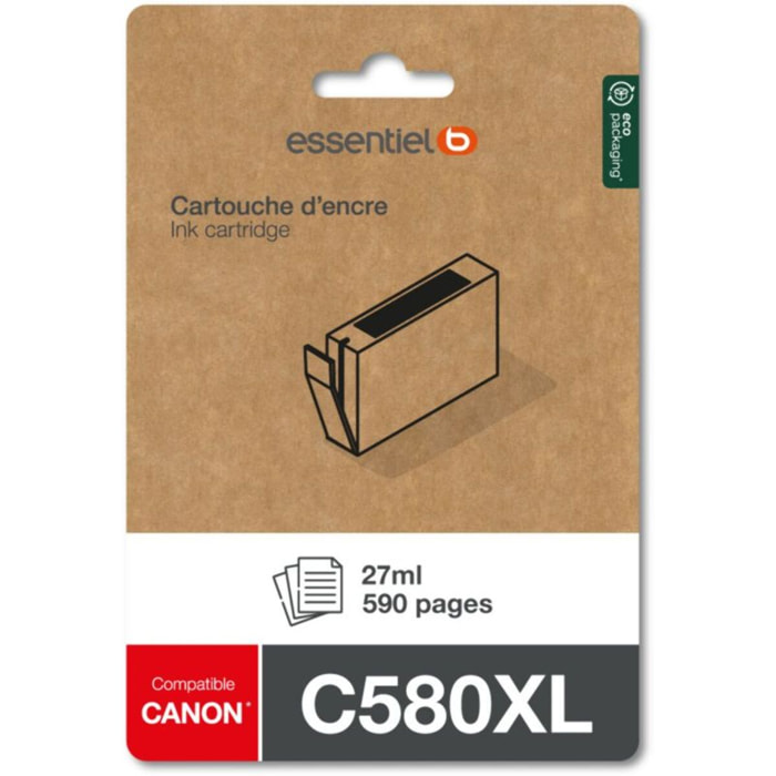 Cartouche d'encre ESSENTIELB C580 XXL Noir