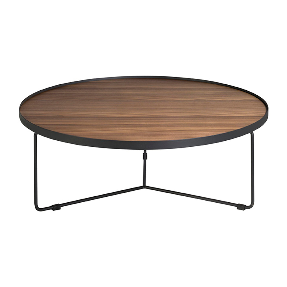 Mesa de centro de Angel Cerda de nogal 100x100x35cm